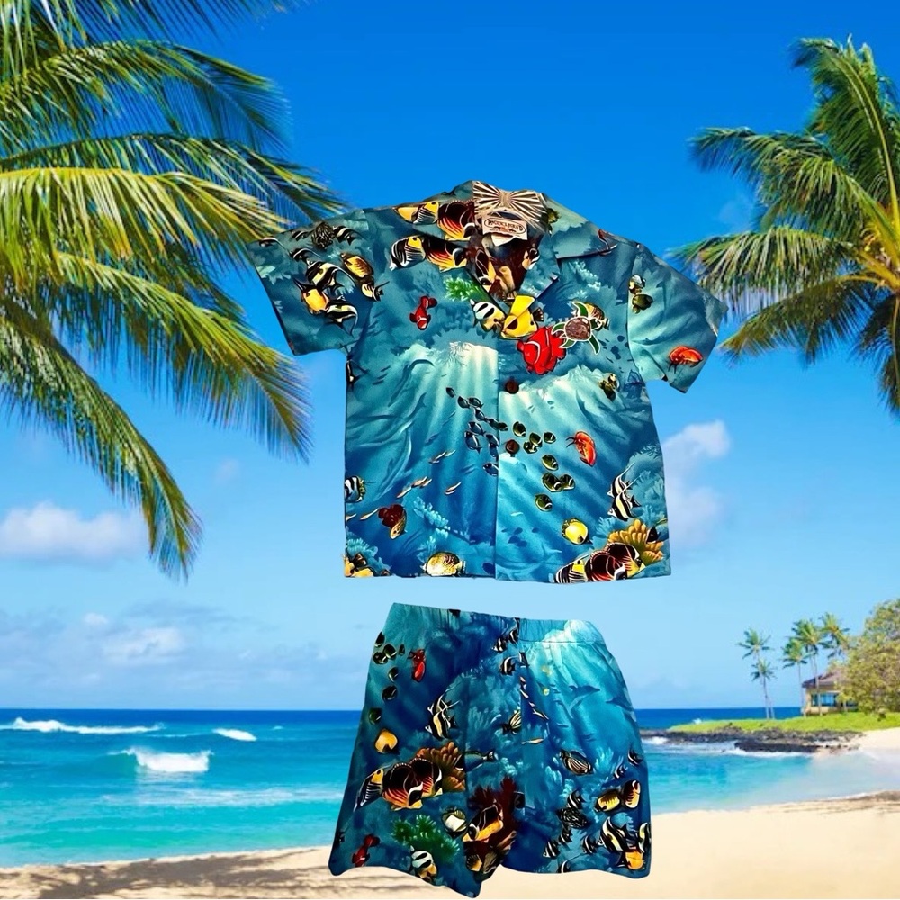 Hawaiian Made Pacific Legends 2 pc. Short Set 2T.